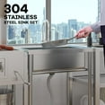 thumbnail image 4 of EastVita 24" Stainless Steel Free Standing Single Bowl Utility Sink with Hot/Cold Water Pipe, Kitchen Sink with Faucet, Legs, Storage Rack, 4 of 7