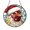 Acrylic 3.5 Inch, variant on Holiday Chicken Window Suncatcher Stained Glass Style Hanging Decor, Festive Hen Decorative Glass Panel Art for Seasonal Window Decoration