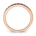 thumbnail image 2 of Solid 14k Rose Gold Diamond Wedding Band Ring Size 6 (.04 cttw.), 2 of 7