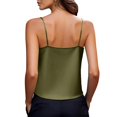 thumbnail image 5 of Women's Stylish and Sexy V-Neck Sleeveless Camisole T-Shirt with Slim Fit and Backless Design for Evening Wear,Army Green,XL, 5 of 5