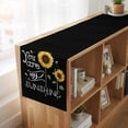 thumbnail image 6 of Table Runners 72 Inches Long Dress Scarves, Sunflowers Farmhouse Kitchen Table Runner, Coffee Tablerunners, Modern Bee You Are My Sunshine Black 16x72 Inch, 6 of 9