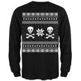 thumbnail image 1 of Skull & Crossbones Chandail de Noël Laid Noir à Manches Longues, 1 of 1
