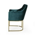 thumbnail image 4 of Modern Armchair With Teal And Iron Base, 34"h X 26"w 26"d Gold Accents Velvet Upholstery,, 4 of 5