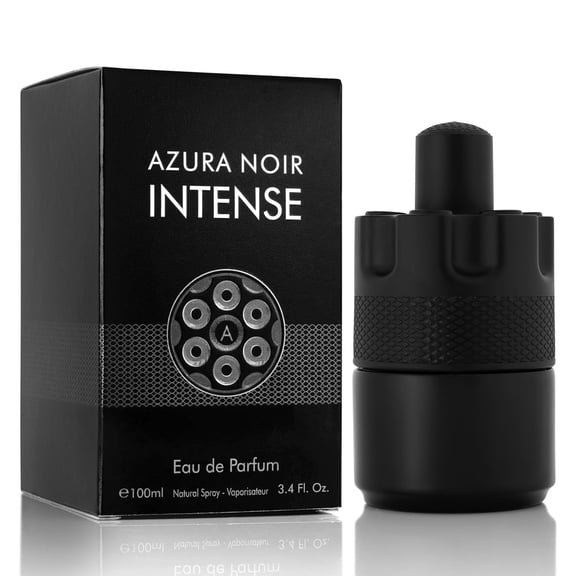 Azura Noir Intense Eau De Parfum for Men, 3.4oz – Spicy Cardamom, Toffee & Bourbon Vanilla