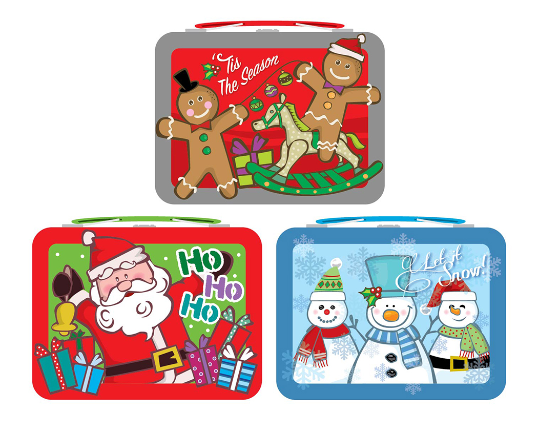 Lunch Box Holiday Christmas 2017 Small Metal Tin New (1 Style Only