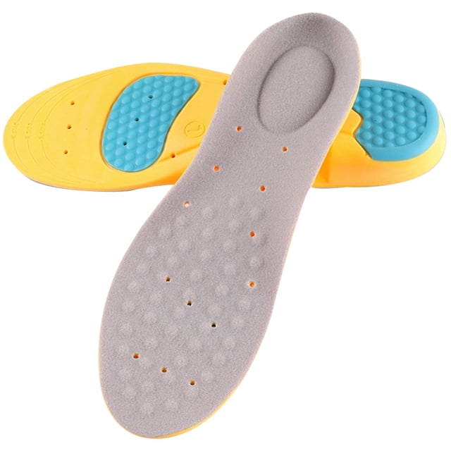 1 par de plantillas deportivas de alta elasticidad con almohadillas transpirables para los pies.