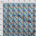 thumbnail image 3 of oneOone Cotton Poplin Medium Blue Fabric Abstracts Craft Projects Decor Fabric Printed By The Yard 42 Inch Wide, 3 of 5