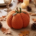 thumbnail image 4 of Table Decor Pumpkins Green Knit Single Piece for Halloween Thanksgiving Fall Home Display, 4 of 6