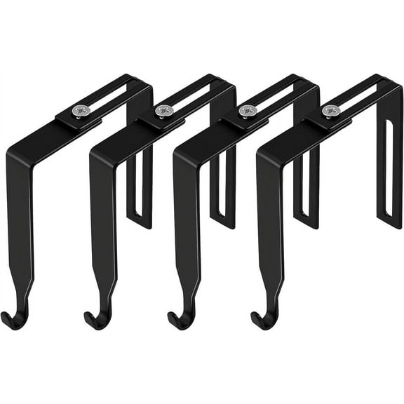 Adjustable Cubicle Hangers Over Door Mirror Hook Hanger 4PCS Metal Cubicle Hooks Universal Partition Hangers Office Cubicle Whiteboard Hanger Fit Panel 1.35 to 2.4 INCH
