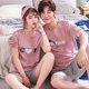 thumbnail image 1 of Conjunto de Pijama de manga corta para hombre y mujer, ropa de dormir de algodón, informal, para amantes del hogar, verano, 2024, 1 of 5