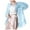 r-525Blue111, variant on Womens Summer Tops Solid Color Long Sleeve Sunscreen Thin Drape Blouse Button Down Shirt Lightweight Breathable Workout Tops For Women