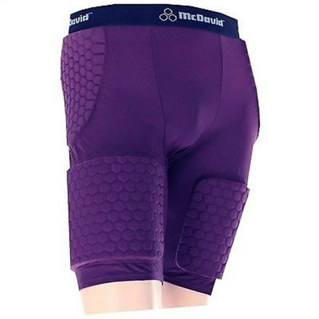 Mcdavid 7580 Men's Hex Pad Thudd Short With Extended Thigh Purple