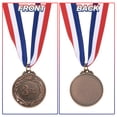 thumbnail image 4 of Uxcell 2.6 Inch Bronze Award Medals 3rd Prize  Style with Neck Ribbon 3 Pieces, 4 of 6