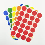 TheDotFactory. 3/4 inch Round Removable Color-Code Circle Stickers on a Sheet. 1080 Dots per Pack. USA Made! 5-Color Kit