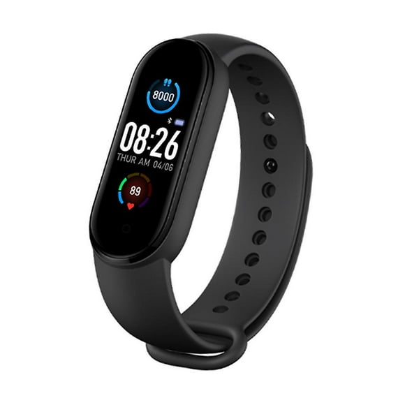 m5 Smart Watch Fitness Tracker Heart Rate Monitor Watch Blood Pressure Monitor Pedometer Waterproof Fitness Watch for Women Men (Black)