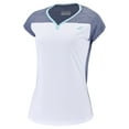 thumbnail image 3 of Babolat Women's Play Cap Sleeve Top - White/Blue Heather (X-Small), 3 of 3