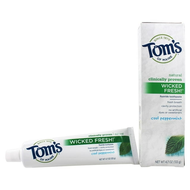 Tom's of Maine - Natural Toothpaste Wicked Fresh with Fluoride Cool Peppermint - 4.7 oz.