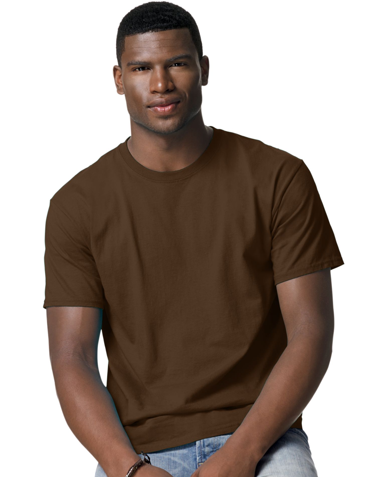 Hanes brown t shirt Clearance