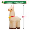 thumbnail image 4 of Llama inflable de alpaca navideña de 6 pies con luces LED DomKom, 4 of 6