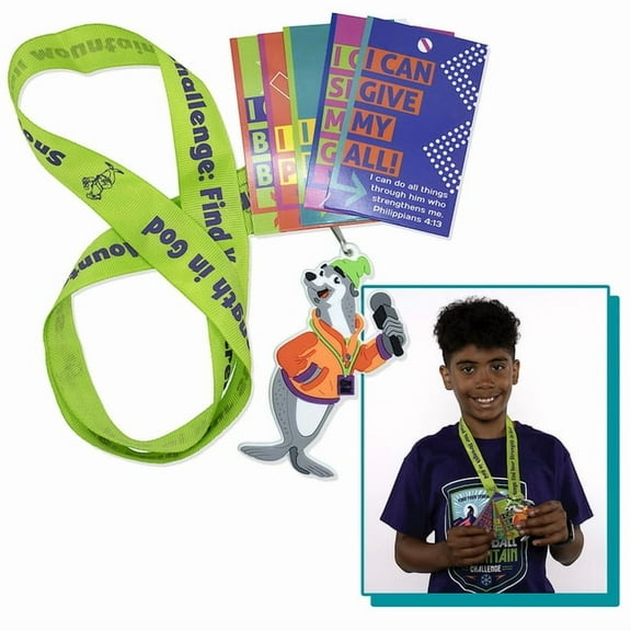 Vbs 2026 Snowball Mountain Challenge Scripture Treasure Lanyard (Pkg of 12): Find Your Strength in God, (Hardcover)