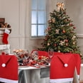 thumbnail image 4 of Fundas navideñas para sillas de comedor, fundas para sillas para comedor, decoración de mesa, gorro de Papá Noel, funda trasera para comedor, decoración navideña, fiesta navideña. (10 piezas) Adepaton WMCH-241, 4 of 7