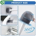 thumbnail image 4 of XUXRUS Silicone Toilet Brush With Holder Set 2 Pack Bathroom Toilet Brush With No-Slip Handle White, 4 of 7