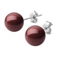 thumbnail image 4 of Set Collar Dije Perla Aretes Poste Zvezda Plata 0.925 Mujer vino Unitalla, 4 of 4