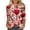 G Multicolor, variant on Womens 3/4 Sleeve Shirt Crewneck Casual Loose Print Valentine's Day Womens T Shirt Tee Tops