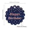 thumbnail image 6 of Inkdotpot Pack Of 50 Happy Birthday Favor Paper Tags Craft Real Rose Gold Foil Hang Tags, 6 of 7