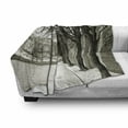 thumbnail image 3 of Black and White Soft Flannel Fleece Throw Blanket, Seine River Paris City France Snowy Winter in the Urban City Trees, Cozy Plush for Indoor and Outdoor Use, 60" x 80", Black White Grey, by Ambesonne, 3 of 6