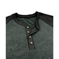 thumbnail image 7 of YLSDY Men's Henley Shirts Short Sleeve Cotton Blend Tee Casual Basic Button Summer T-Shirt Tops with Pocket Green S, 7 of 7