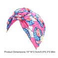 thumbnail image 3 of Minnieouse Estilos bohemios turbantes para mujer diseño elástico diadema preatada gorra plisada Skullcap moda sombreros Swirly Headcover rosered Type3 NO3 Minnieouse AP008212-04, 3 of 5