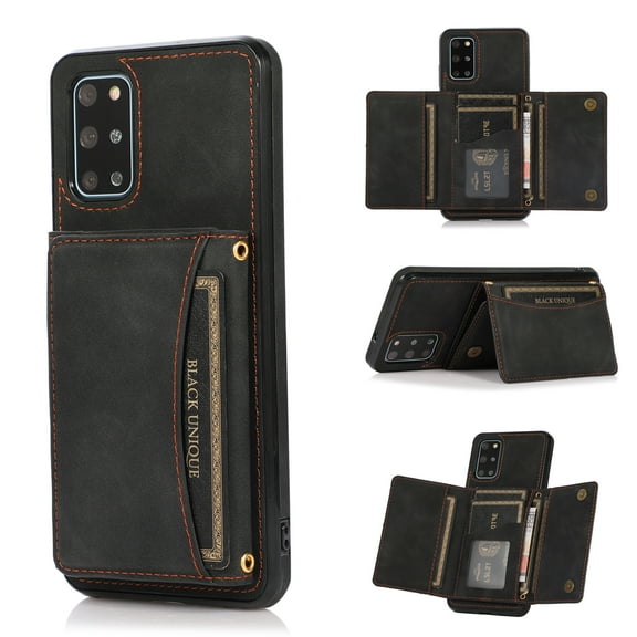 Galaxy S20 Plus Back Wallet Case, Allytech Case for Samsung Galaxy S20 Plus 5G 6.7", Book Flip PU Leather Purse Case with Credit Card Slots Stand Protective Case for Samsung S20 2020, Black