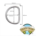 thumbnail image 3 of 50 - Country Brook Design® 2 inch Stainless Steel Welded D-Rings, 3 of 6