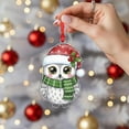 thumbnail image 2 of ViciArt Owl Christmas Ornament – Double-Sided UV Printed Cute Holiday Tree Decor, 2 of 4