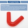 thumbnail image 4 of Unique Bargains 1 Pcs 30mm/1.18" ID 102mm/4.02" Length 135 Degrees Red Car Silicone Hose Coolant Hose Universal, 4 of 7