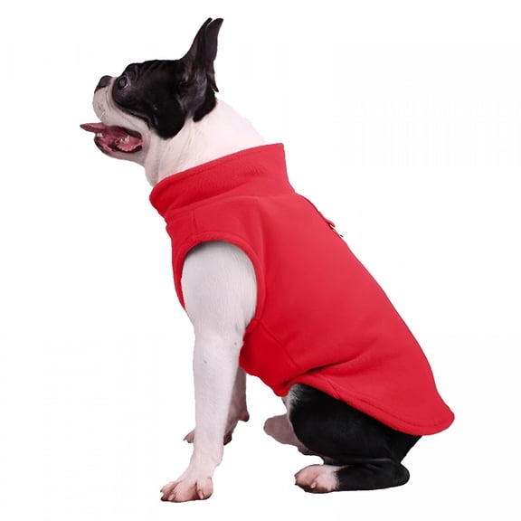GASTROPOD Fleece Vest Dog Sweater-Warm Pullover Fleece Dog Jacket with Leash Attachment - Winter Small Dog Sweater Coat-Cold Weather Dog Clothes for Small Dogs Boy or Girl for Indoor and Outdoor Use