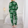 thumbnail image 5 of Bingfone Womens Pajama Sets Christmas Pattern At Buffalo Plaid Print,Long Sleeve Loungewear Pajamas Set-Large, 5 of 9