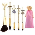 thumbnail image 1 of Ensemble de 5 Pinceaux de Maquillage Cosmétiques Anime, Cadeau Cosplay, Ensemble de Pinceaux de Maquillage Cosmétiques pour Femmes avec Sac de Rangement, 1 of 9