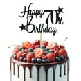 thumbnail image 6 of Glittered Elegance Happy Birthday Glittered Cake Topper - Party Supplies Decorations Decor (70th Birthday, Black), 6 of 7