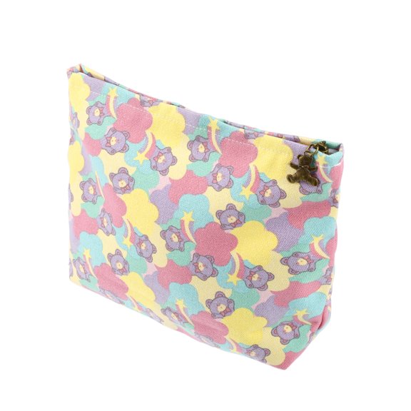 1 Pc Women Bears Large Cosmetic Bag for Outdoor Activities Assorted Color Canvas