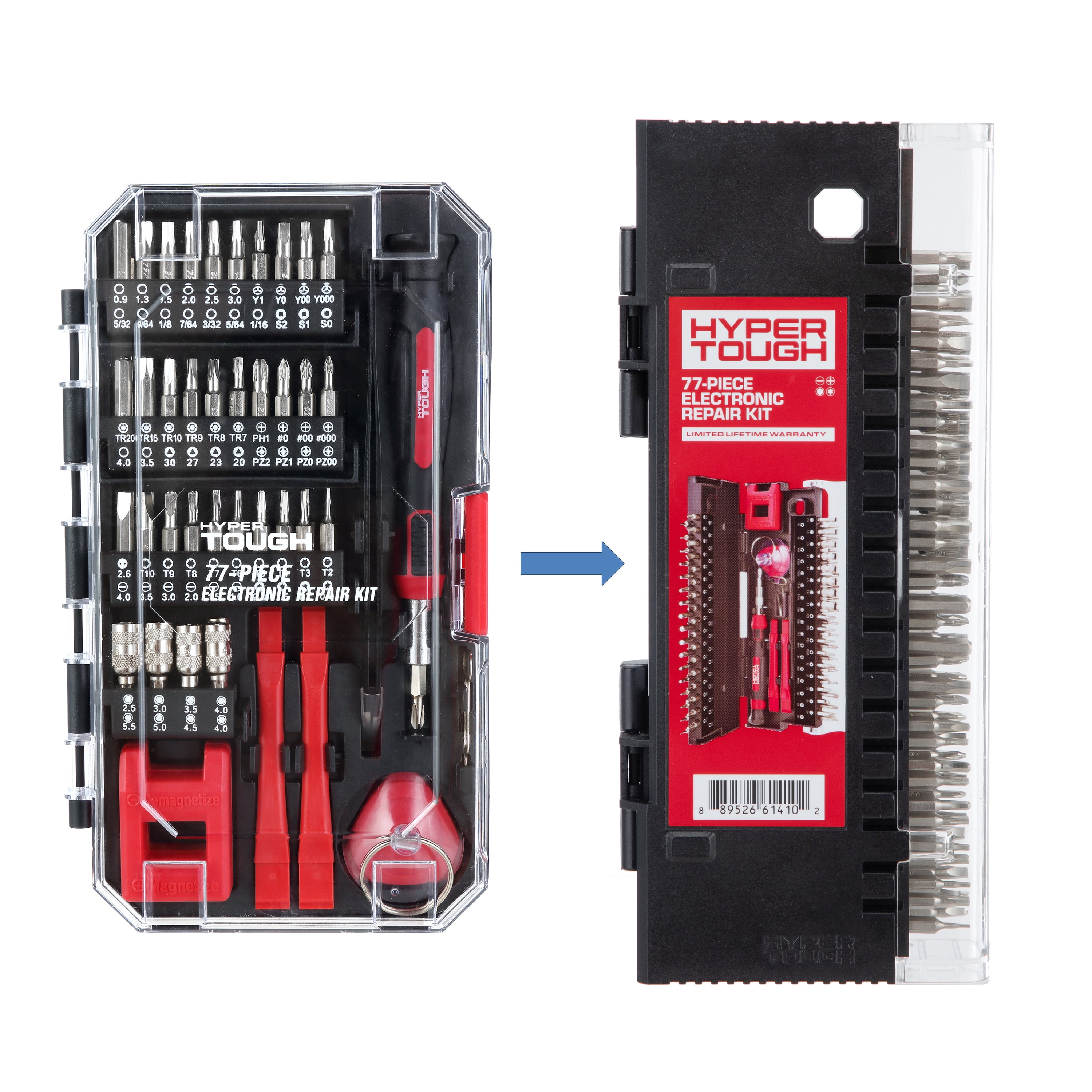 4 pack) (4 pack) Hyper Tough 77-Piece Precision Tool Kit with