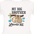 thumbnail image 4 of Inktastic My Big Brother Loves Me with Sloth and Hearts Boys or Girls Long Sleeve Baby Bodysuit, 4 of 5
