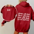 thumbnail image 5 of Christian Hoodies for Women Inspirational God Faith Jesus Hooded Sweatshirt with Pockets Pullover Tops, 5 of 8