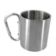 thumbnail image 1 of Taza con mosquetón,Taza de acero inoxidable con mosquetón y taza de metal para el hogar,Taza portátil de acero inoxidable para senderismo y acampada,Mosquetón para escalada,taza compacta, 1 of 7