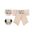 thumbnail image 3 of INSPIRE CHIC Women's Striped Rhinestone Bow Tie Fashion Chain Bow Tie Pin for Shirts, 3 of 5