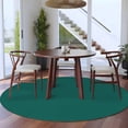 thumbnail image 4 of Dark Green Round Rugs 8ft, Farmhouse Solid Green Color Modern Art Non Slip Washable Rug Runner, Low Pile Indoor Floor Carpet Mat Bathroom Rugs for Living Room, Bedroom, Kids Room, 4 of 9
