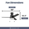 thumbnail image 3 of Prominence Home Fawn 44" Ceiling Fan w/Light, Remote, & 3 Blades, Black/Dark Chestnut, 3 of 8