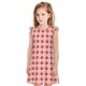 thumbnail image 1 of Fotbe Checkered Christmas With Snowflakes Vestido de Dormir para Niñas de 3 a 10 Años, Mangas Cortas, Estilo Princesa, Pijama Camisón con Mangas Voladas-Small, 1 of 6