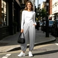 thumbnail image 6 of KICILVS Comfy Pants Women Gradient Print Baggy Drawstring Waist Flowy Sweatpants with Pockets Loose Athletic Casual Trousers, 6 of 9